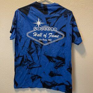Las Vegas Pinball Hall Of Fame Museum T Shirt Medium Tie Dye Blue and Black